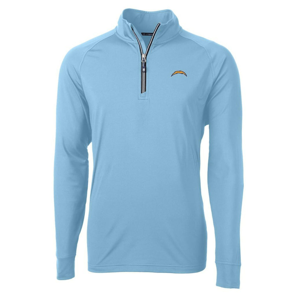Los Angeles Chargers Cutter & Buck Adapt Eco Knit Quarter-Zip Pullover Jacket - Light Blue online