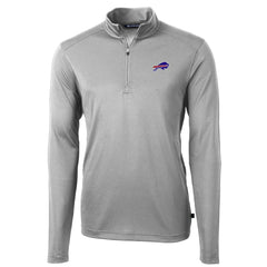 Buffalo Bills Cutter & Buck Virtue Eco Pique Recycled Quarter-Zip Pullover Jacket - Gray on sale