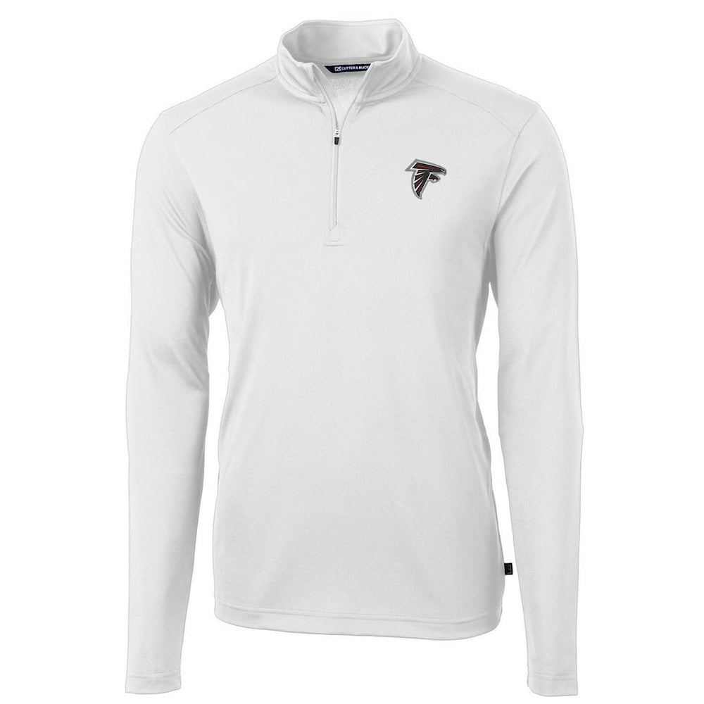 Atlanta Falcons Cutter & Buck Virtue Eco Pique Recycled Quarter-Zip Pullover Jacket - White online