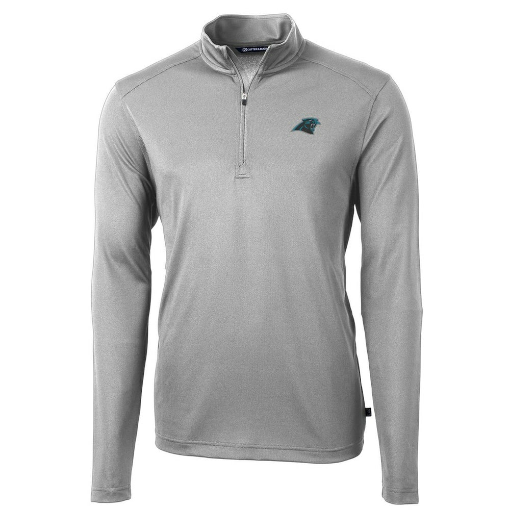 Carolina Panthers Cutter & Buck Virtue Eco Pique Recycled Quarter-Zip Pullover Jacket - Gray discount