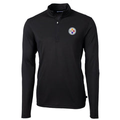 Pittsburgh Steelers Cutter & Buck Virtue Eco Pique Recycled Quarter-Zip Pullover Jacket - Black online