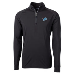 Detroit Lions Cutter & Buck Big & Tall Adapt Eco Knit Quarter-Zip Pullover Jacket - Black discount