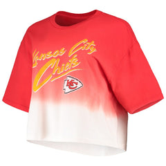 Patrick Mahomes Kansas City Chiefs Majestic Threads Women's Dip-Dye Player Name & Number Crop Top - Red/White on sale