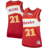 Dominique Wilkins Atlanta Hawks Women's Hardwood Classics Swingman Jersey - Red on sale