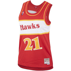 Dominique Wilkins Atlanta Hawks Women's Hardwood Classics Swingman Jersey - Red on sale
