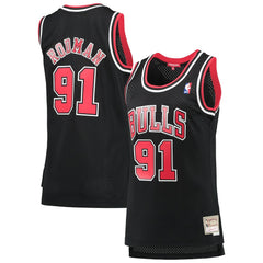 Dennis Rodman Chicago Bulls Women's Hardwood Classics Swingman Jersey sale - Black outlet