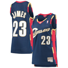 LeBron James Cleveland Cavaliers Women's Hardwood Classics Swingman Jersey sale - Navy sale