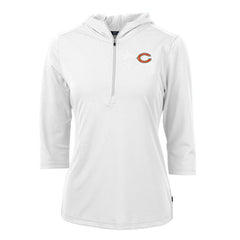 Chicago Bears Cutter & Buck Women's Virtue Eco Pique Half-Zip 3/4 Sleeve Pullover Hoodie - White online