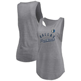 Dallas Mavericks Women's Quality Time Open Scoop Neck Tri-Blend Tank Top sale - Heathered Gray sale