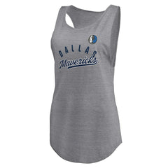Dallas Mavericks Women's Quality Time Open Scoop Neck Tri-Blend Tank Top sale - Heathered Gray sale