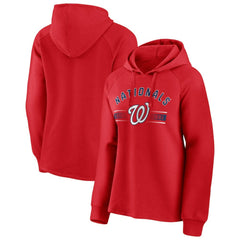 Washington Nationals Women's Perfect Play Raglan Pullover Hoodie Red