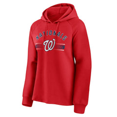 Washington Nationals Women's Perfect Play Raglan Pullover Hoodie Red