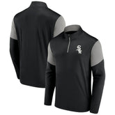 Chicago White Sox Primary Logo Quarter-Zip Top Black/Gray