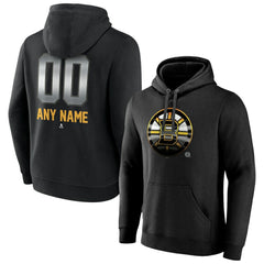 Boston Bruins Personalized Midnight Mascot Logo Pullover Hoodie - Black Hoodies
