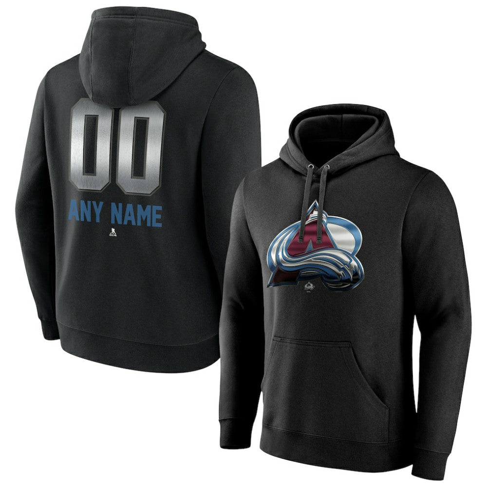 Colorado Avalanche Personalized Midnight Mascot Logo Pullover Hoodie - Black Hoodies
