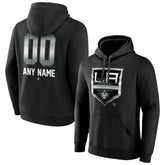 Los Angeles Kings Personalized Midnight Mascot Logo Pullover Hoodie - Black Hoodies