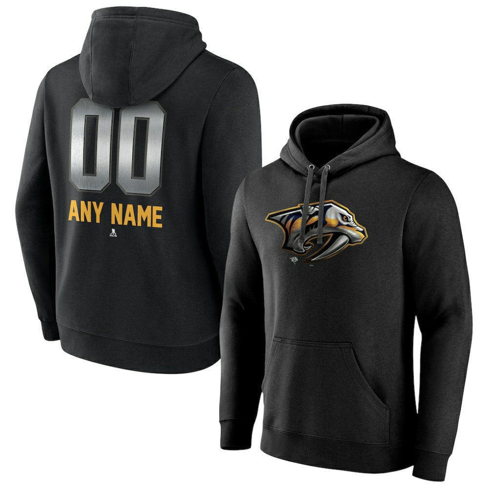 Nashville Predators Personalized Midnight Mascot Logo Pullover Hoodie - Black Hoodies