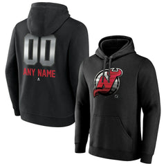 New Jersey Devils Personalized Midnight Mascot Logo Pullover Hoodie - Black Jerseys