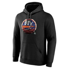 New York Islanders Personalized Midnight Mascot Logo Pullover Hoodie - Black Hoodies