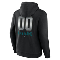 San Jose Sharks Personalized Midnight Mascot Logo Pullover Hoodie - Black Hoodies
