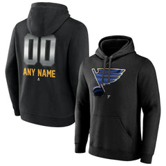St. Louis Blues Personalized Midnight Mascot Logo Pullover Hoodie - Black Hoodies