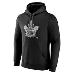 Toronto Maple Leafs Personalized Midnight Mascot Logo Pullover Hoodie - Black Hoodies