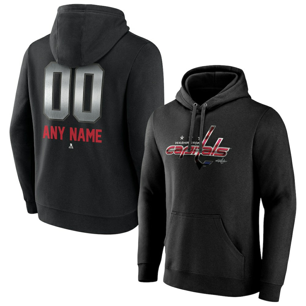 Washington Capitals Personalized Midnight Mascot Logo Pullover Hoodie - Black Hoodies