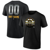 Boston Bruins Personalized Midnight Mascot Logo T-Shirt - Black T-shirts