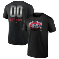 Montreal Canadiens Personalized Midnight Mascot Logo T-Shirt - Black T-shirts