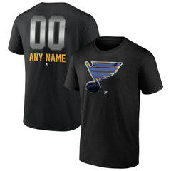 St. Louis Blues Personalized Midnight Mascot Logo T-Shirt - Black T-shirts
