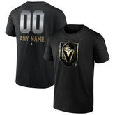 Vegas Golden Knights Personalized Midnight Mascot Logo T-Shirt - Black T-shirts