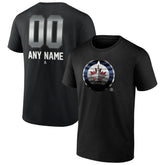 Winnipeg Jets Personalized Midnight Mascot Logo T-Shirt - Black T-shirts