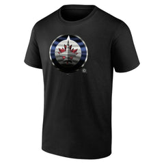 Winnipeg Jets Personalized Midnight Mascot Logo T-Shirt - Black T-shirts