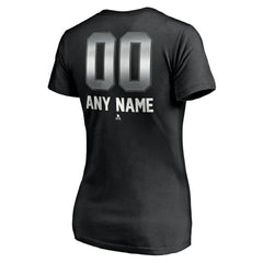 Los Angeles Kings Women's Personalized Midnight Mascot Logo V-Neck T-Shirt - Black T-shirts