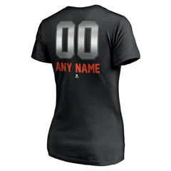 Philadelphia Flyers Women's Personalized Midnight Mascot Logo V-Neck T-Shirt - Black T-shirts