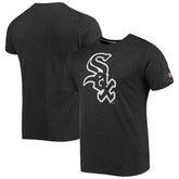Chicago White Sox Homage Hand-Drawn Logo Tri-Blend T-Shirt Heather Black