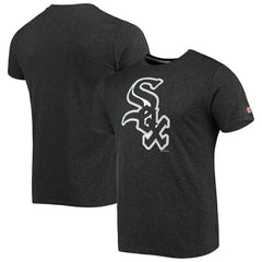 Chicago White Sox Homage Hand-Drawn Logo Tri-Blend T-Shirt Heather Black