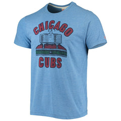Chicago Cubs Homage Hyper Local Tri-Blend T-Shirt Heathered Royal