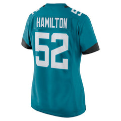 DaVon Hamilton Jacksonville Jaguars Women's Game Jersey - Teal discount