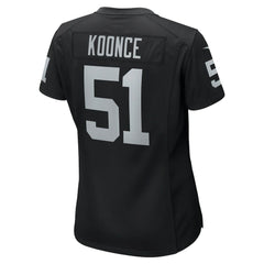 Malcolm Koonce Las Vegas Raiders Women's Game Jersey - Black on sale
