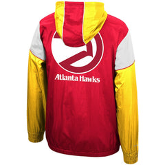 Atlanta Hawks Hardwood Classics Highlight Reel Windbreaker Half-Zip Hoodie Jacket - Red/Yellow for sale