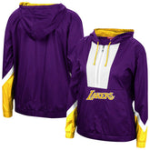 Los Angeles Lakers Women's Half-Zip Windbreaker 2.0 Hoodie - Purple shop