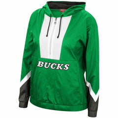 Milwaukee Bucks Women's Half-Zip Windbreaker 2.0 Hoodie - Green online