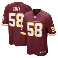 Shaka Toney Washington Football Team Game Jersey - Burgundy cheap