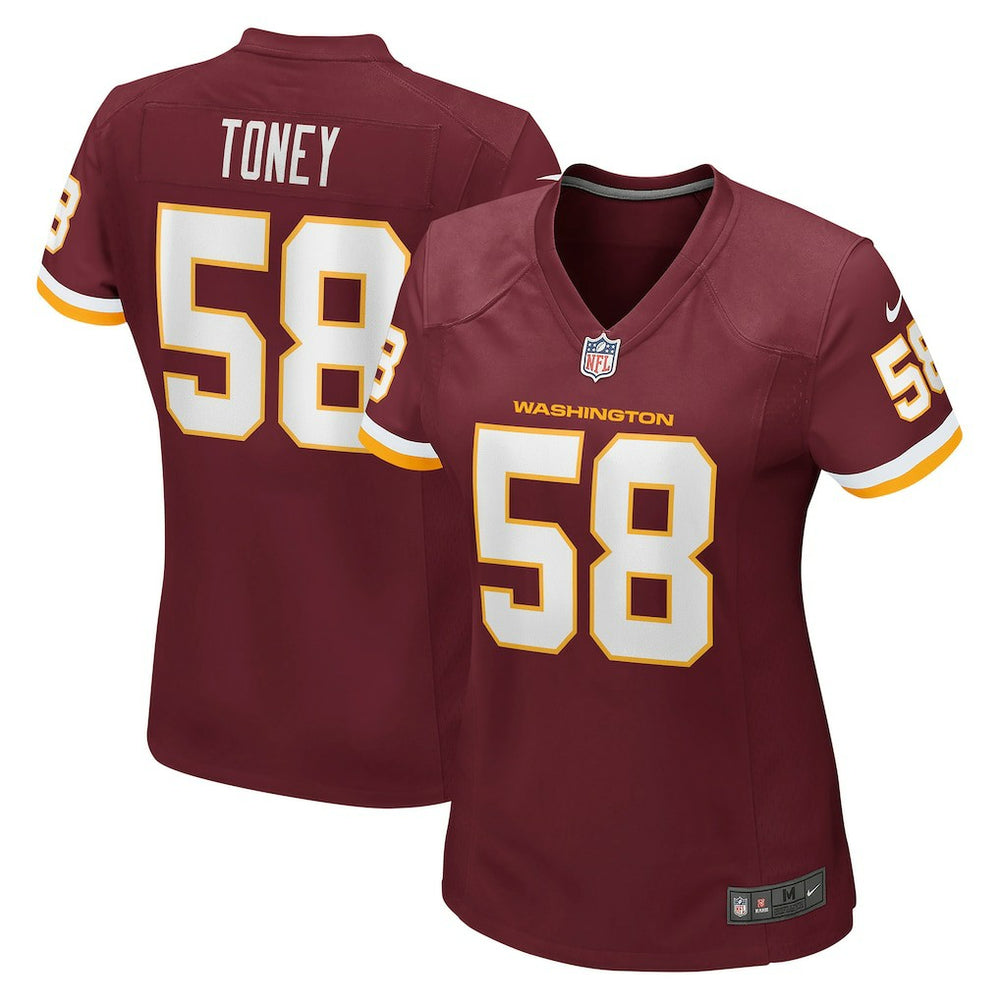 Shaka Toney Washington Football Team Women's Game Jersey - Burgundy for sale