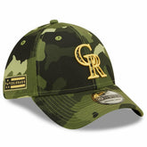 Colorado Rockies 2022 Armed Forces Day 39THIRTY Flex Hat Camo