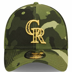 Colorado Rockies 2022 Armed Forces Day 39THIRTY Flex Hat Camo