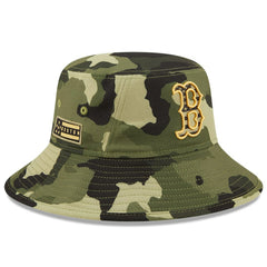 Boston Red Sox 2022 Armed Forces Day Bucket Hat Camo
