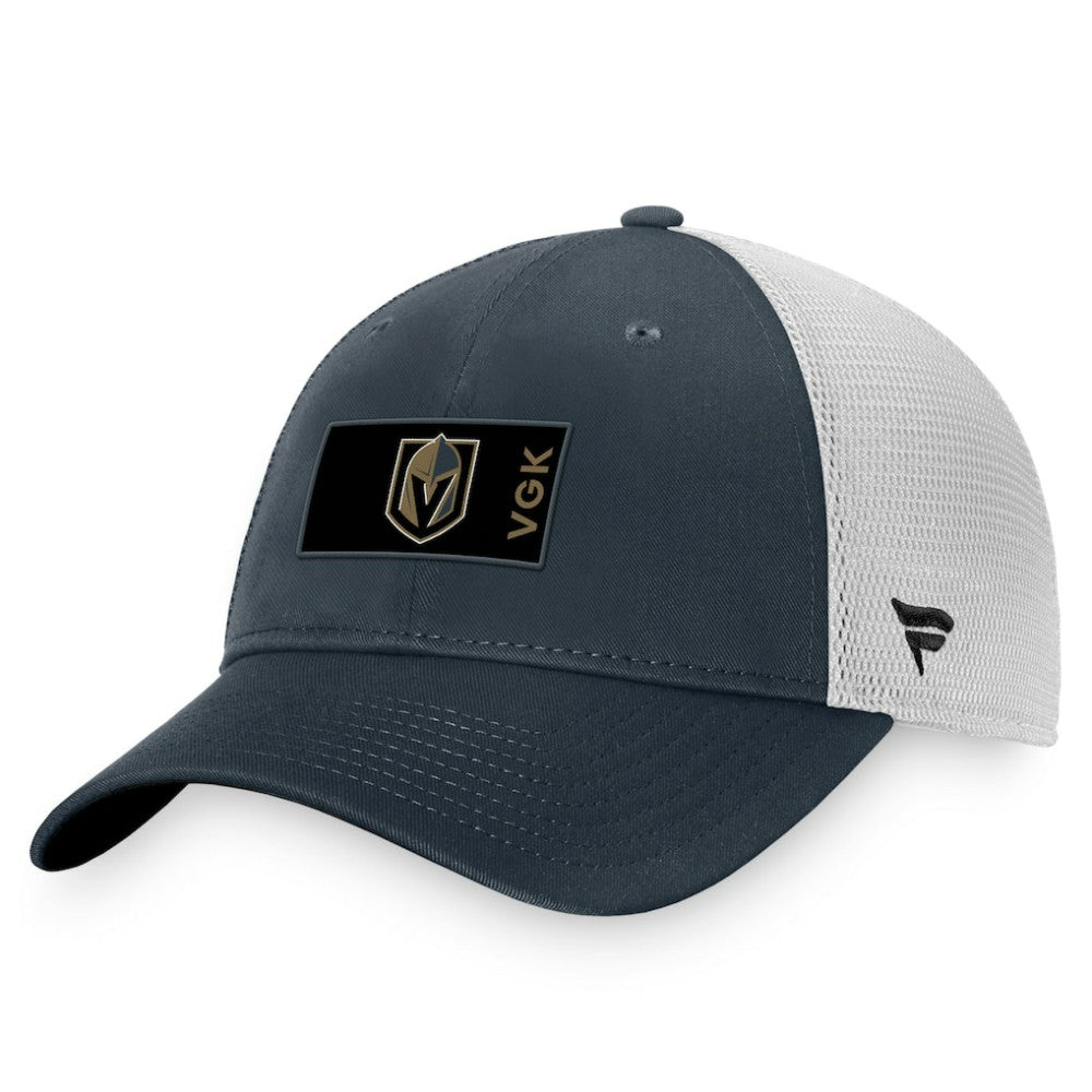 Vegas Golden Knights Fanatics Authentic Pro Rink Trucker Snapback Hat - Charcoal/White Hats
