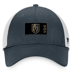 Vegas Golden Knights Fanatics Authentic Pro Rink Trucker Snapback Hat - Charcoal/White Hats